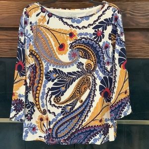 Talbots Paisley Top